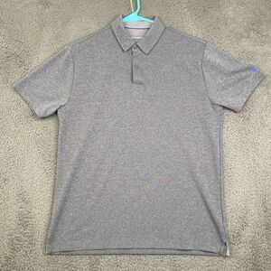 Twillory Polo Shirt Medium Gray Performance Athleisure Stretch Short Sleeve
